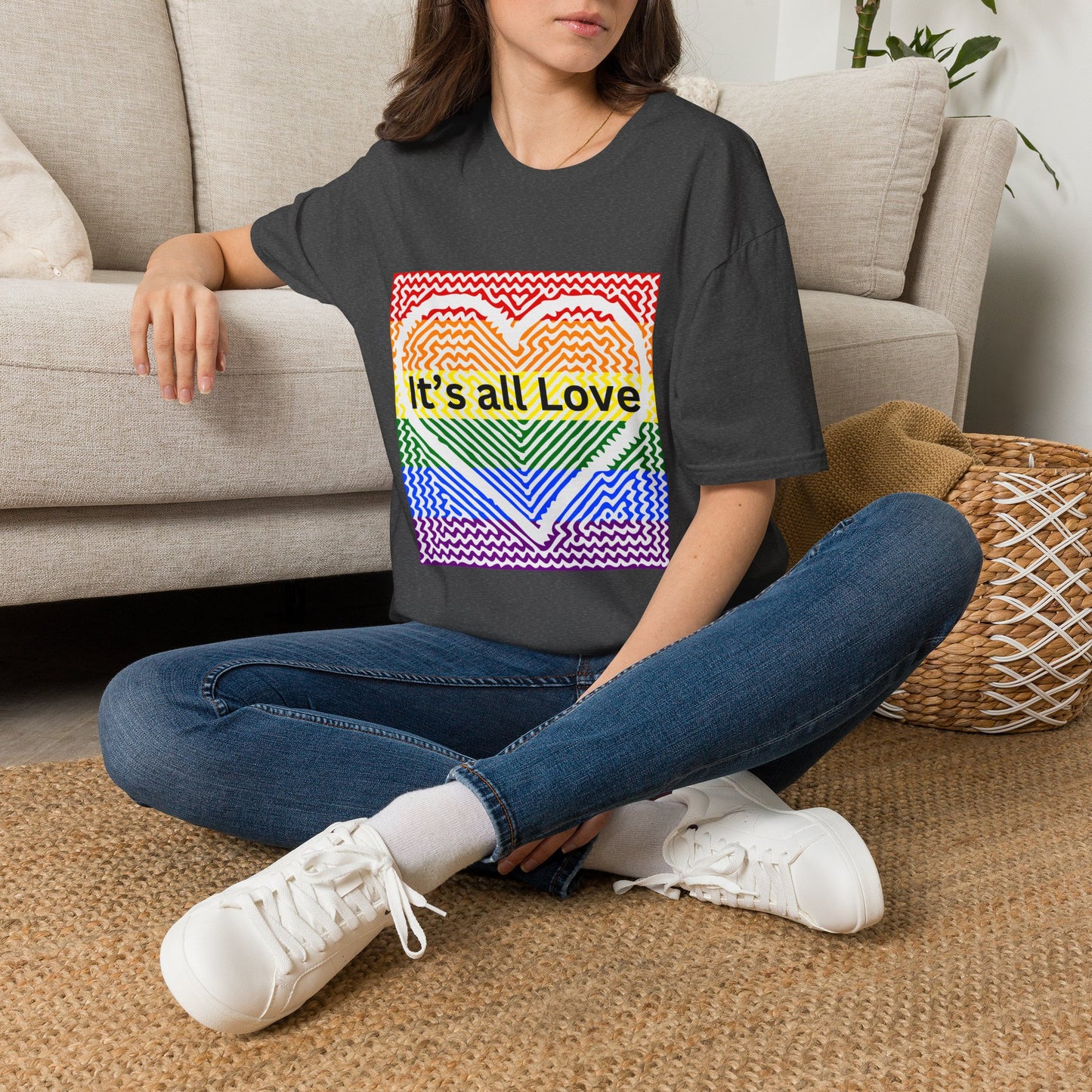 It's All Love Rainbow Heart T-Shirt