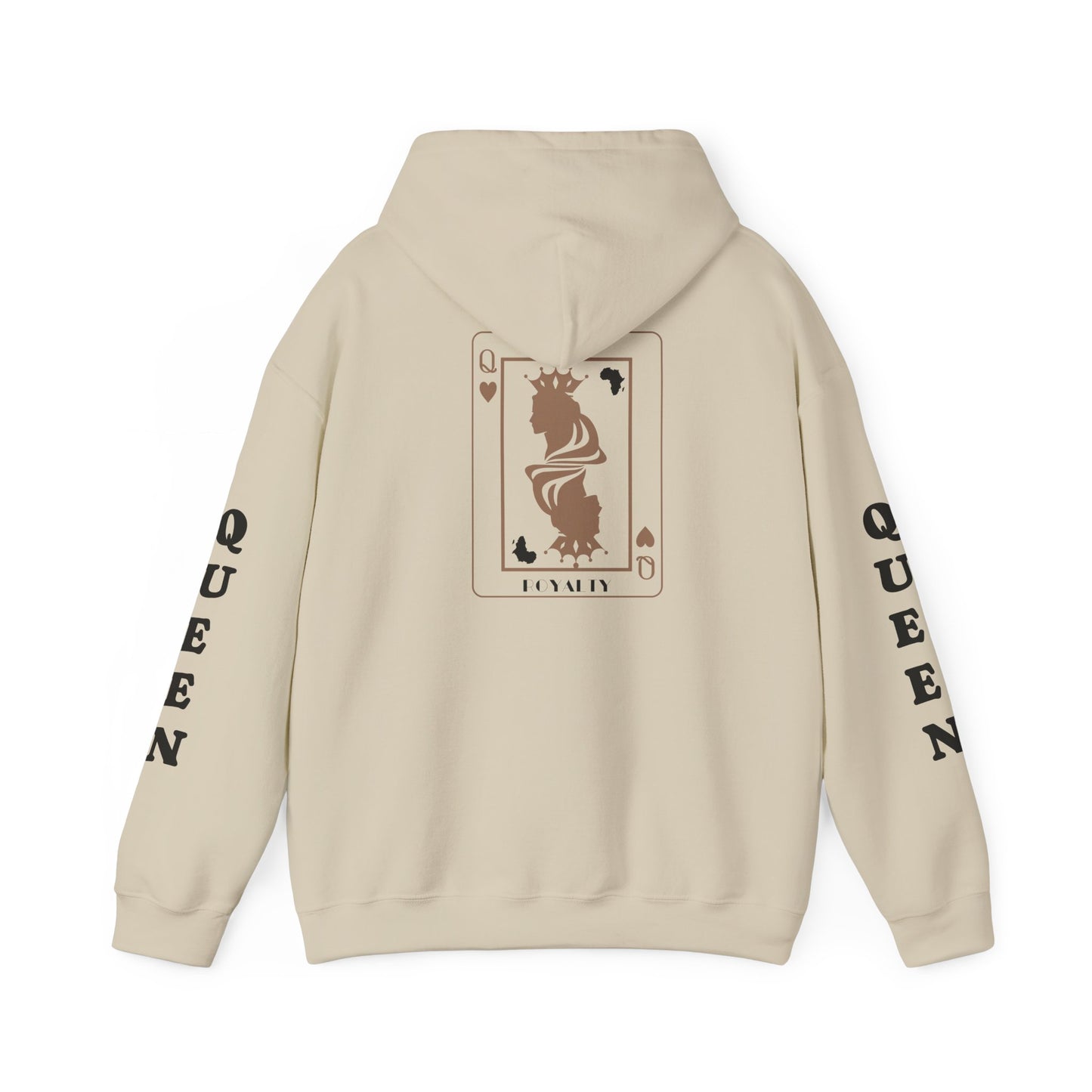 Queen of Hearts Card Hoodie — Graphic Playing Card Sweatshirt