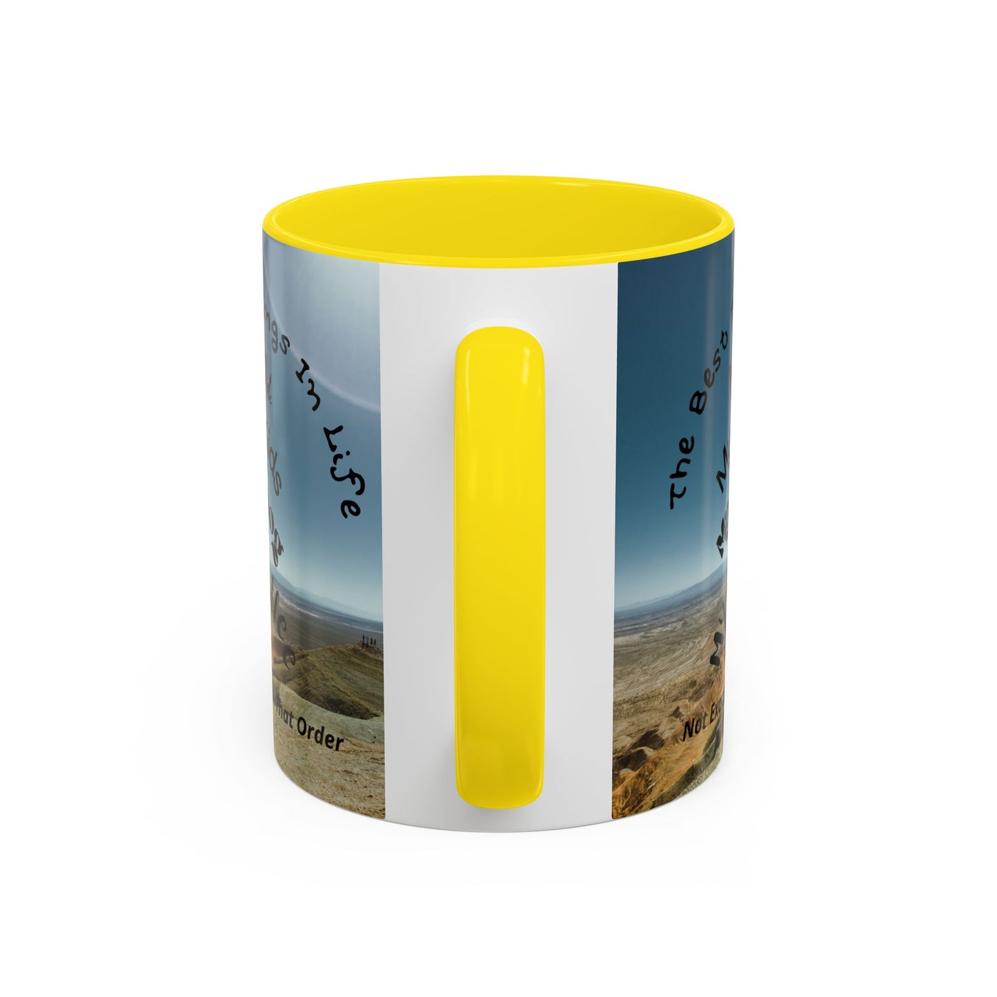 Coffee Mug — “The Best Things in Life: My Mate, My Kids, My Dog, My Coffee” Accent Ceramic Mug