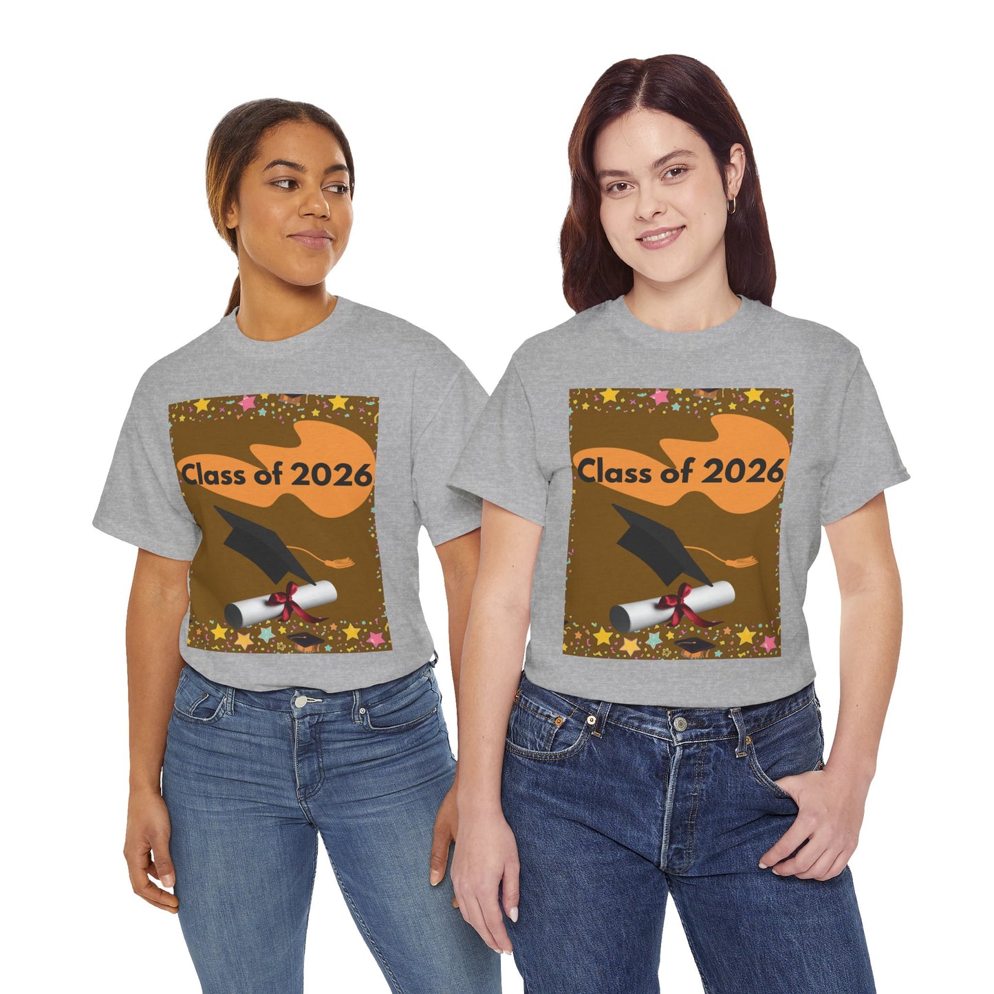 "Class of 2026" Graphic T-Shirt — Scroll, Graduation Cap, Class of 2026