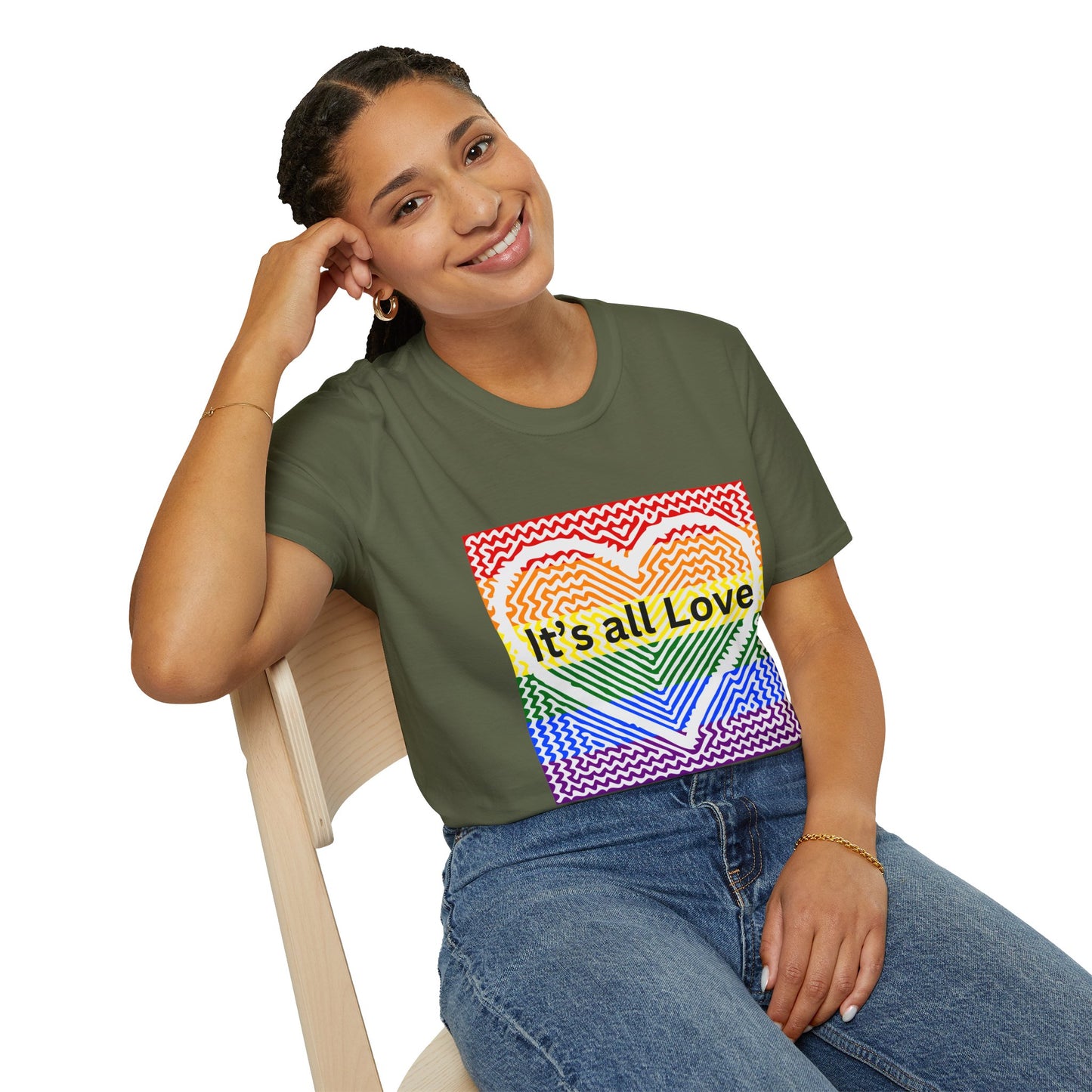 It's All Love Rainbow Heart T-Shirt