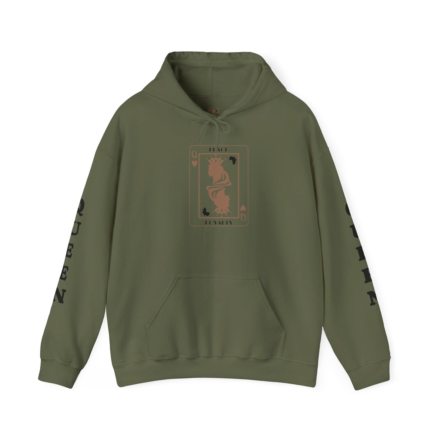 Queen of Hearts Card Hoodie — Graphic Playing Card Sweatshirt