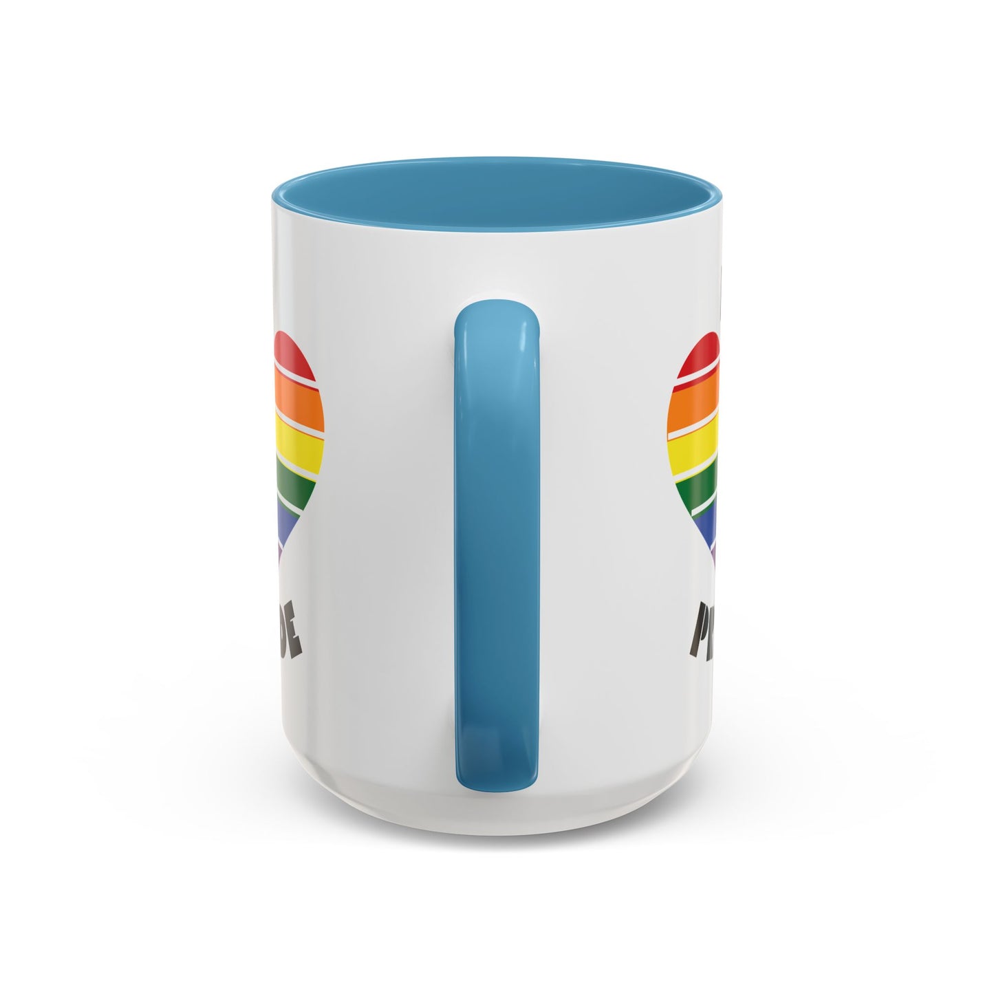 I Heart Pride Accent Coffee Mug – Rainbow Love 11/15oz