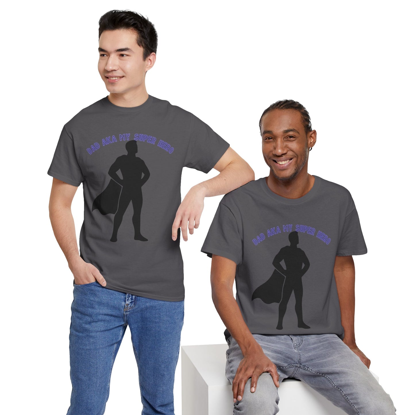 Superhero Dad T‑Shirt – “Dad Aka My Super Hero” Graphic Tee