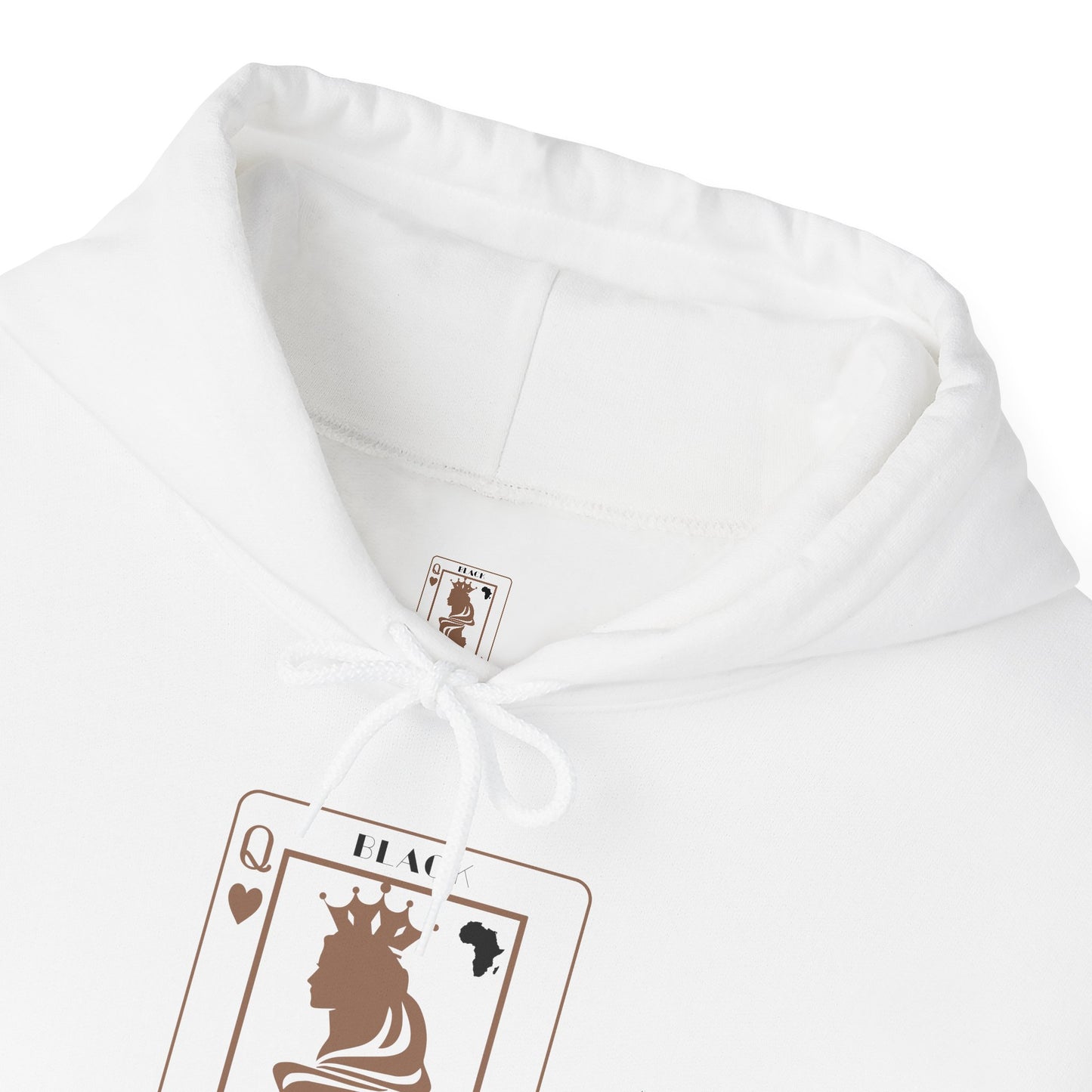 Queen of Hearts Card Hoodie — Graphic Playing Card Sweatshirt