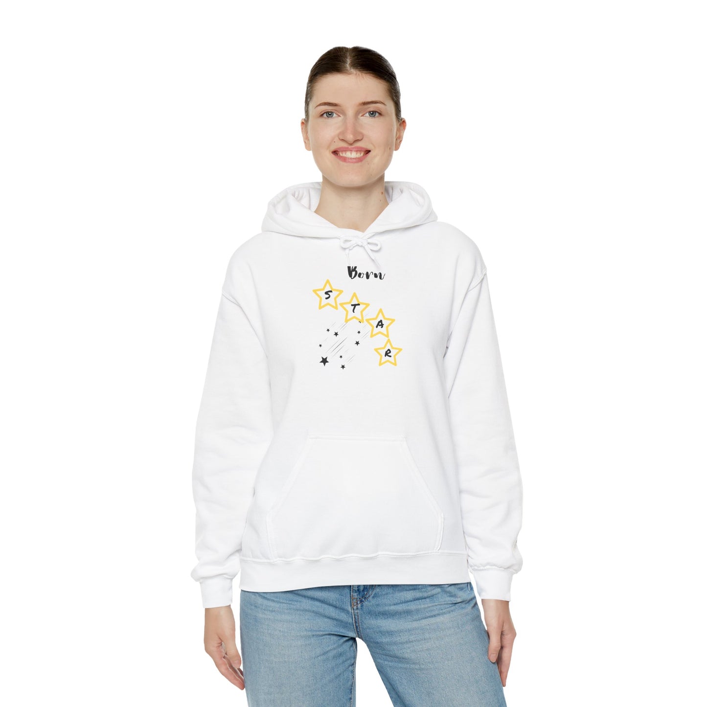 Hoodie — 'Born Star' Minimalist Star Constellation Pullover