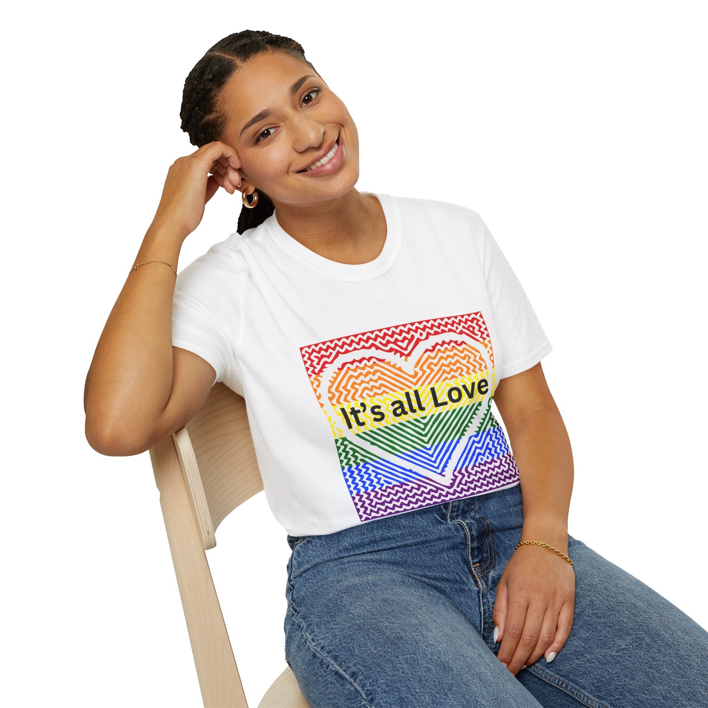 It's All Love Rainbow Heart T-Shirt