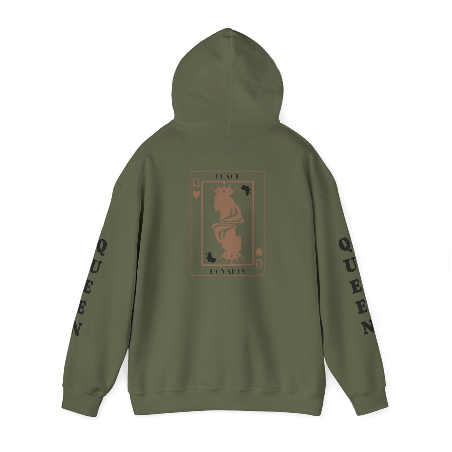 Queen of Hearts Card Hoodie — Graphic Playing Card Sweatshirt