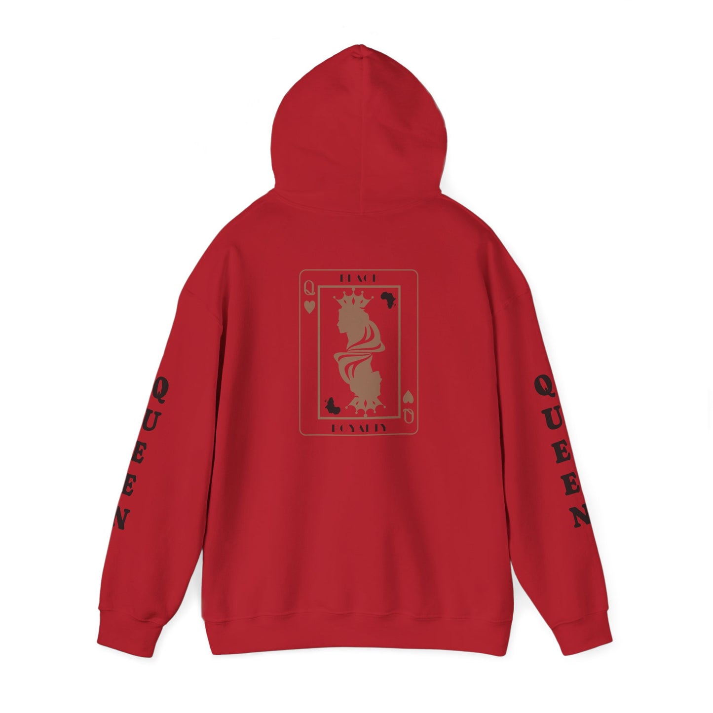 Queen of Hearts Card Hoodie — Graphic Playing Card Sweatshirt