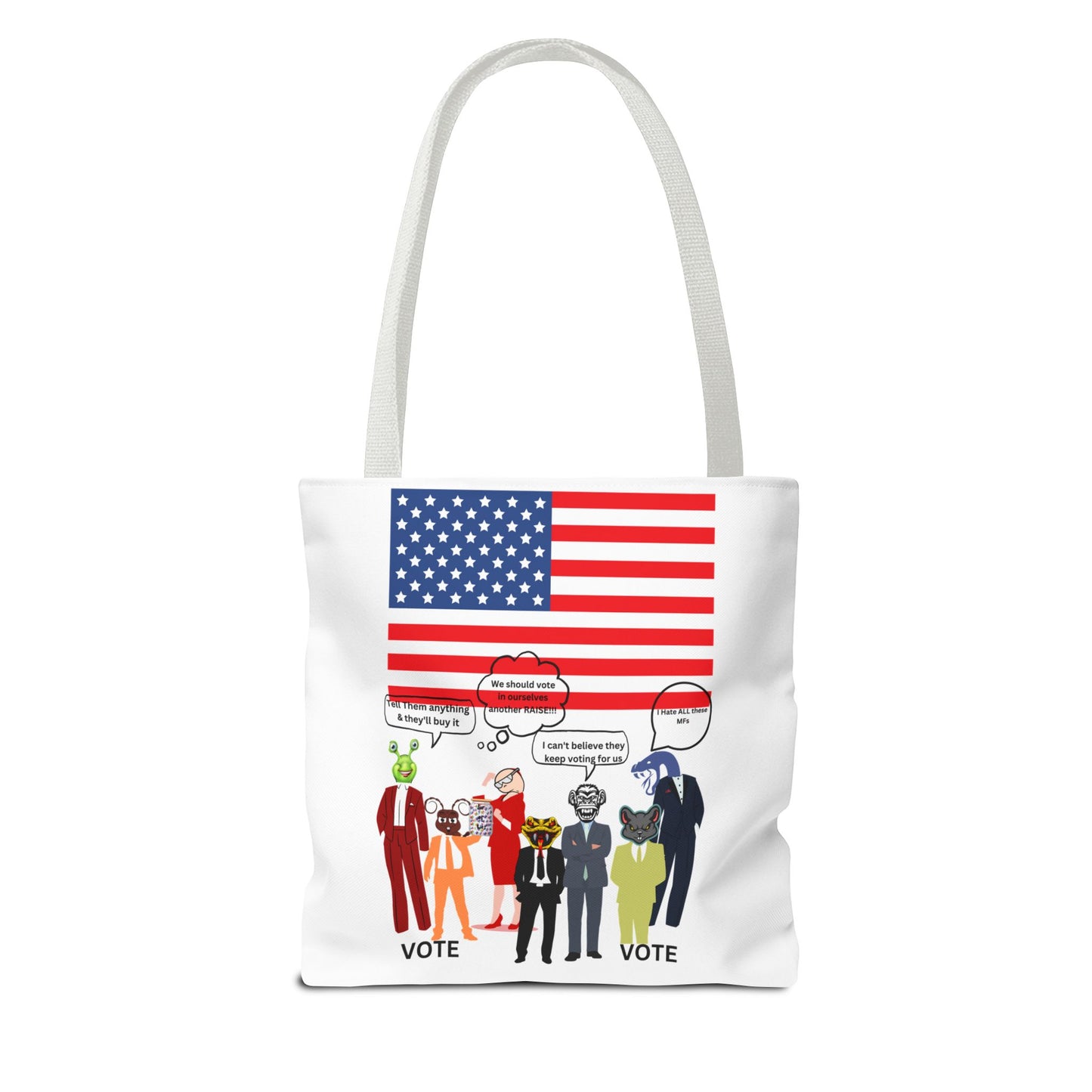 Patriotic Vote Tote Bag, Eco-Friendly Shopping Bag, Political Campaign Merchandise, Election Day Gift, USA Flag Design