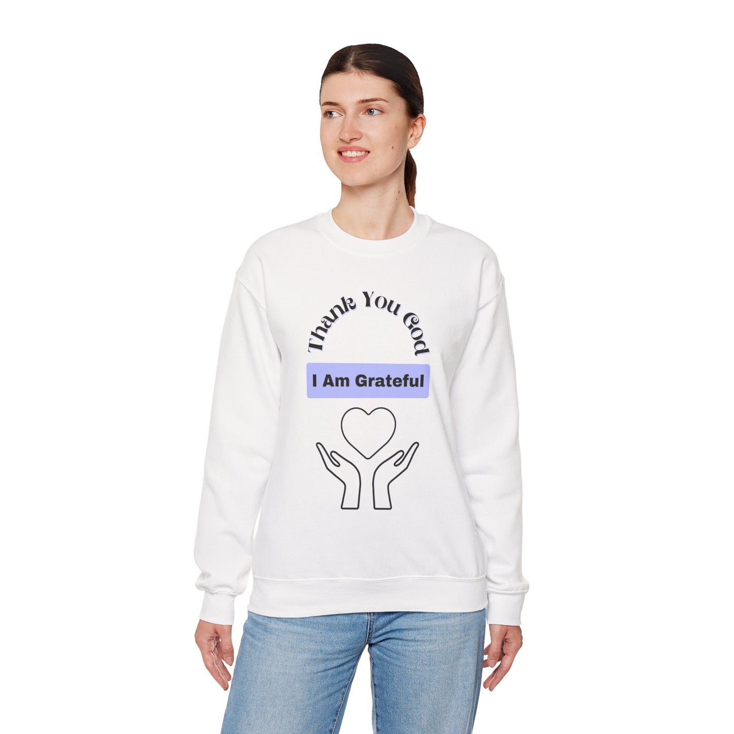 "I Am Grateful" - Crewneck Sweatshirt - Unisex Heavy Blend™