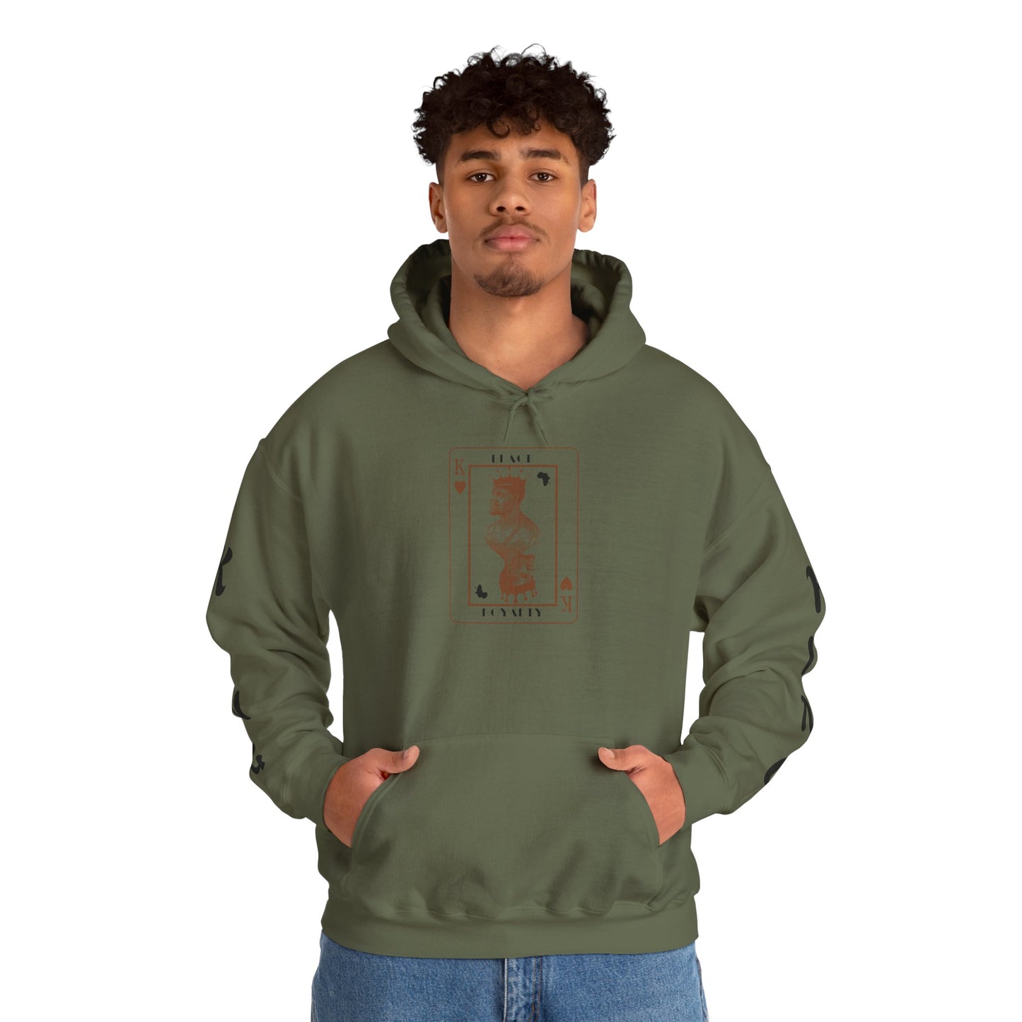 King of Hearts Hoodie — Classical Sculpture Playing Card Sweatshirt