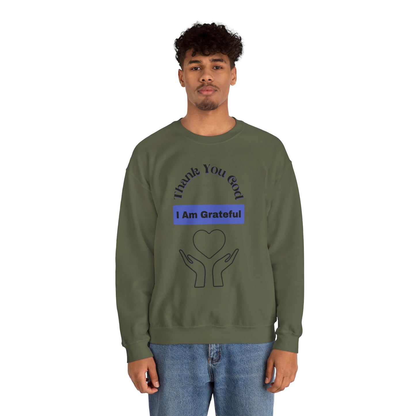 "I Am Grateful" - Crewneck Sweatshirt - Unisex Heavy Blend™