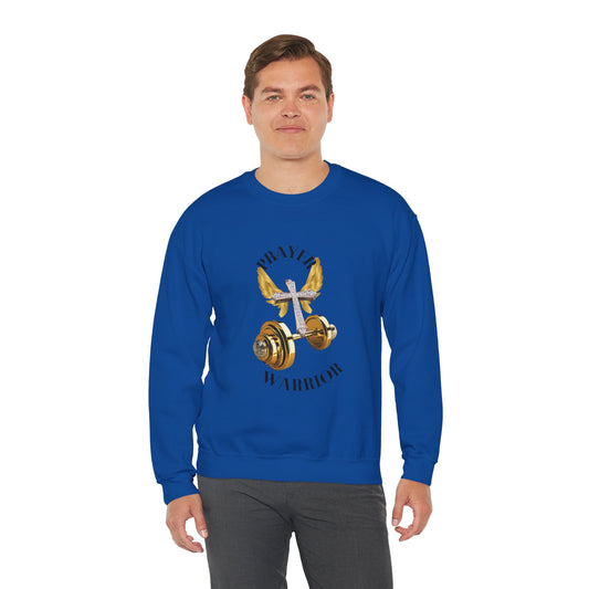 Holy Sweatshirt for "Prayer Warriors" Gold Weights with Wings  and Holy Cross