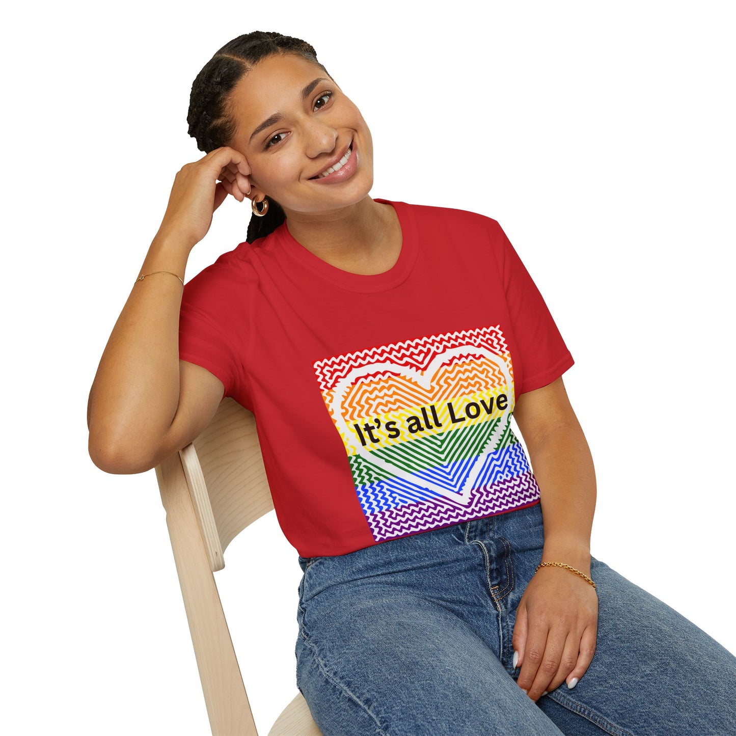It's All Love Rainbow Heart T-Shirt