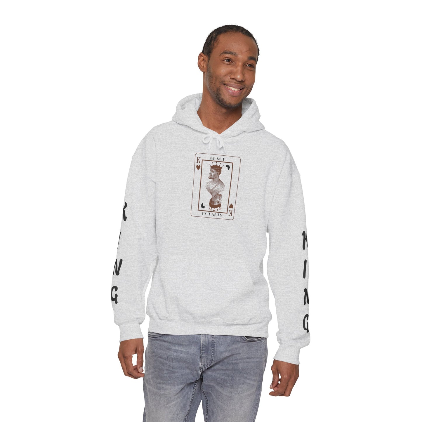 King of Hearts Hoodie — Classical Sculpture Playing Card Sweatshirt