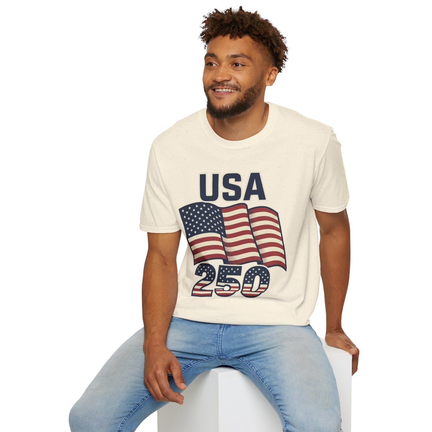 USA Flag T-Shirt — Patriotic 'USA 250' Graphic Tee