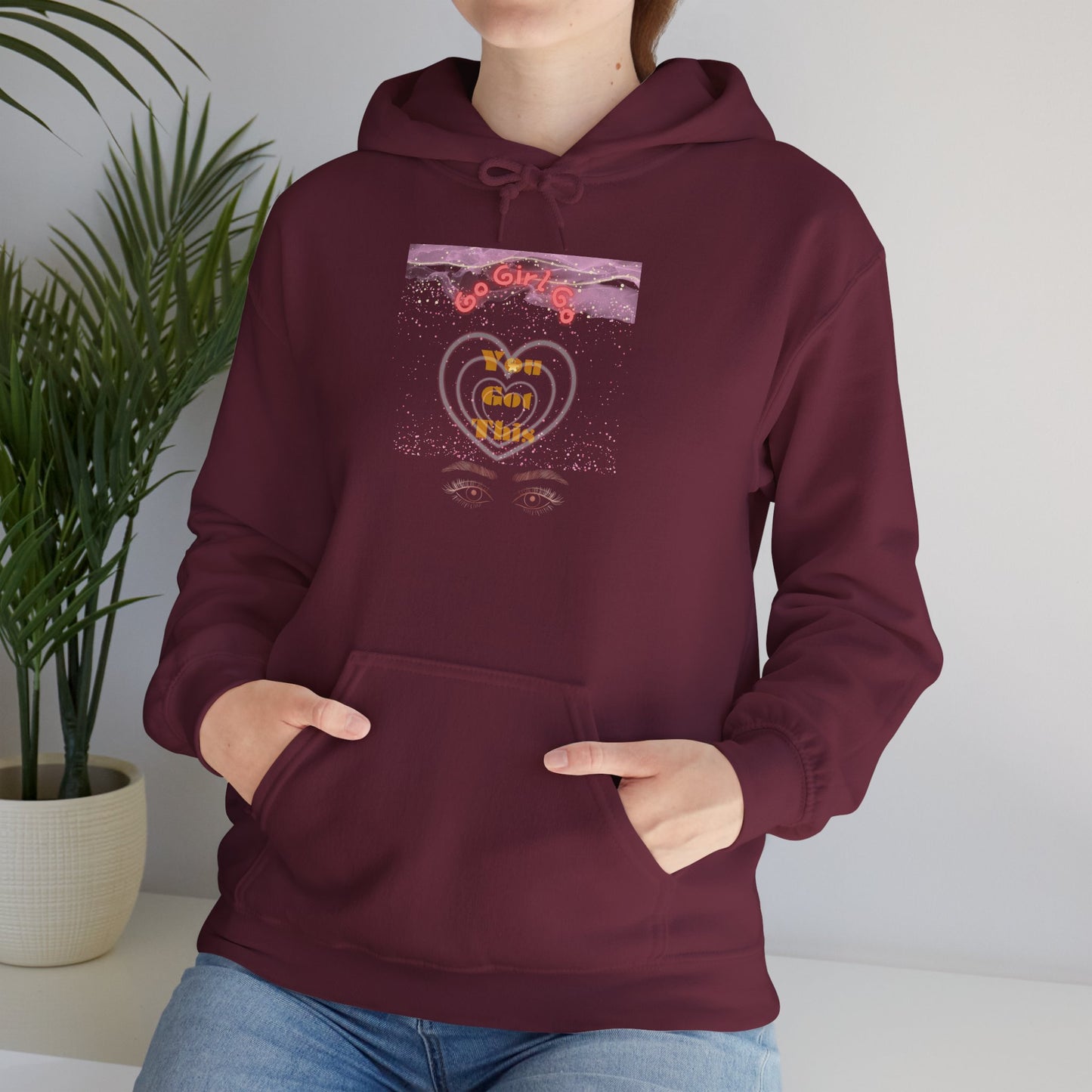 Go Girl University Hoodie — 'You Got This' Motivational Pink Graphic Hoodie