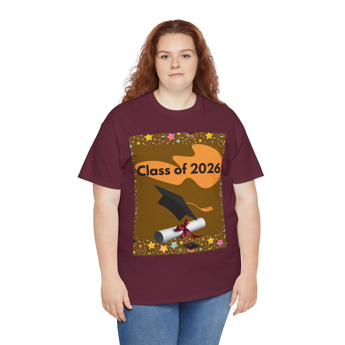 "Class of 2026" Graphic T-Shirt — Scroll, Graduation Cap, Class of 2026