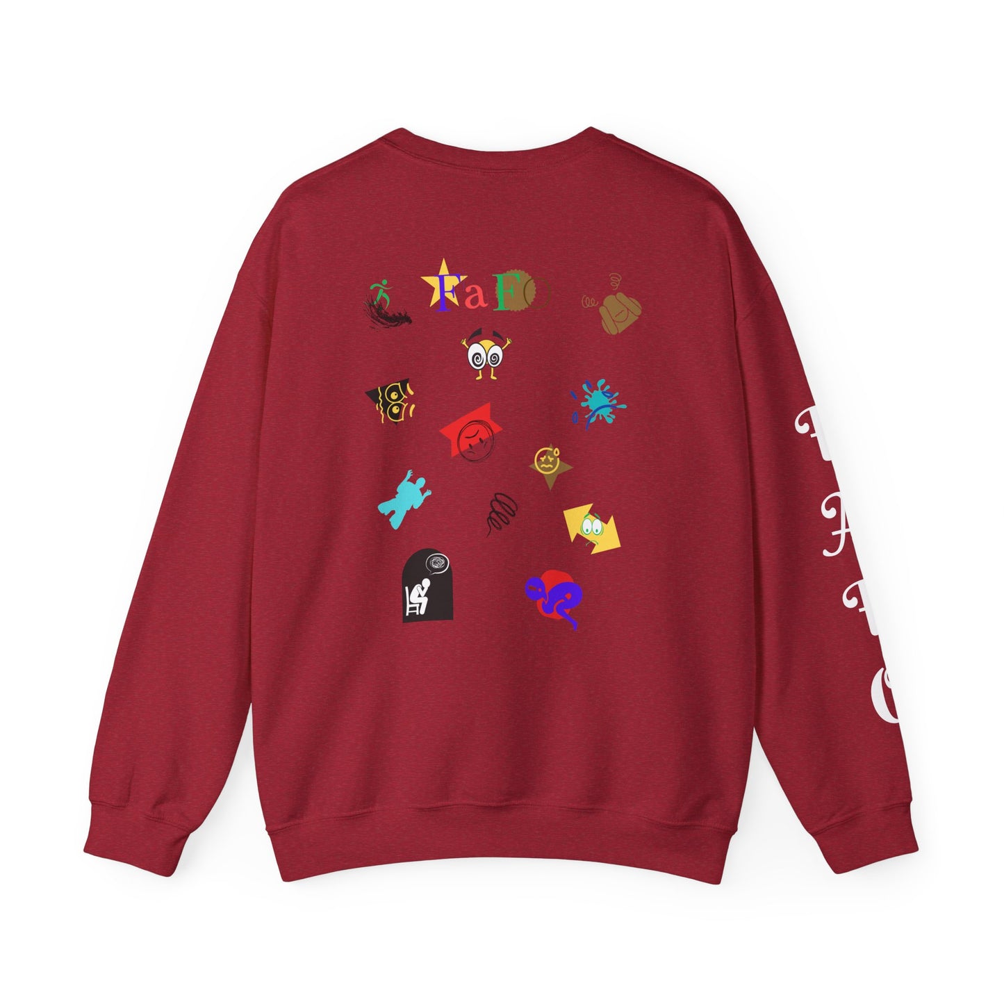 FAFO Comical and Colorful Design Unisex Crewneck Sweatshirt