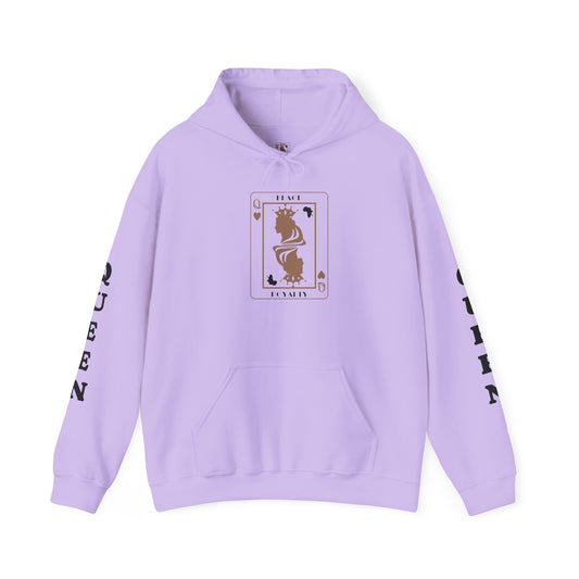 Queen of Hearts Card Hoodie — Graphic Playing Card Sweatshirt
