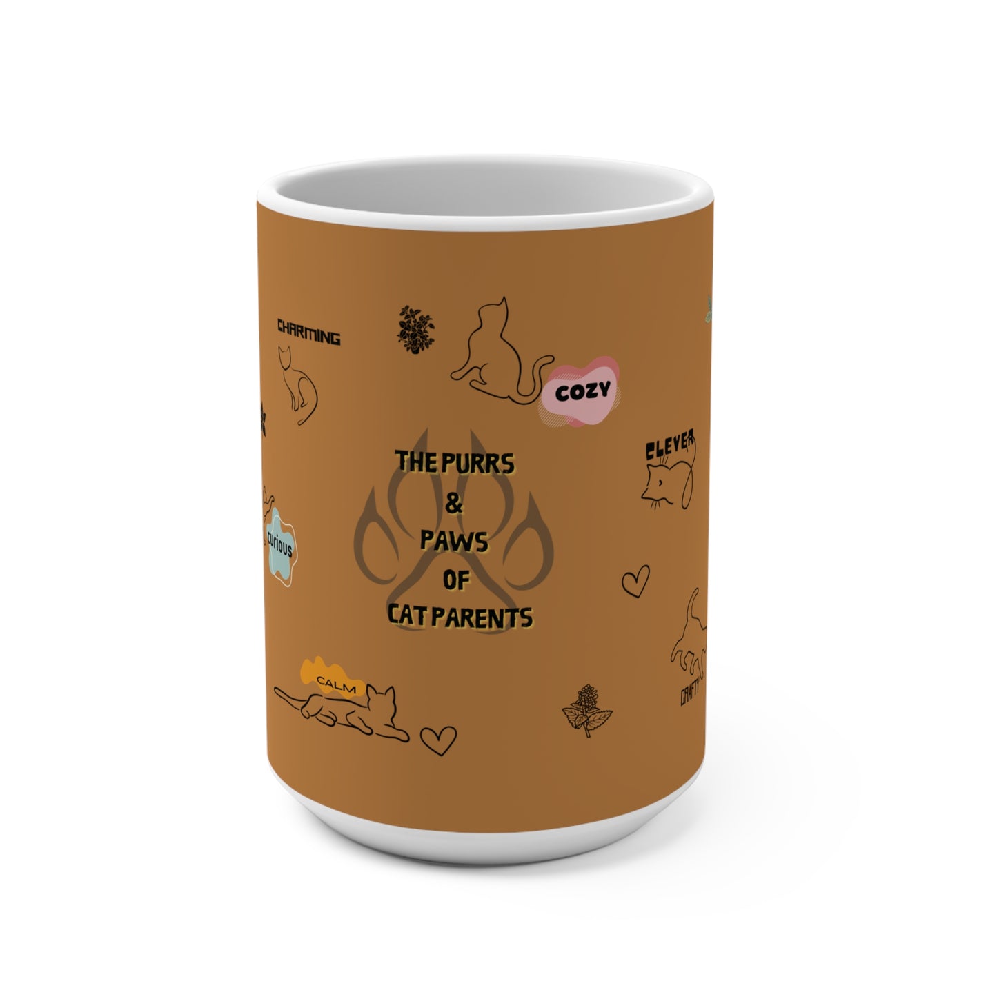 Cozy Cat Parents Mug - 15oz - Purrs & Paws Design