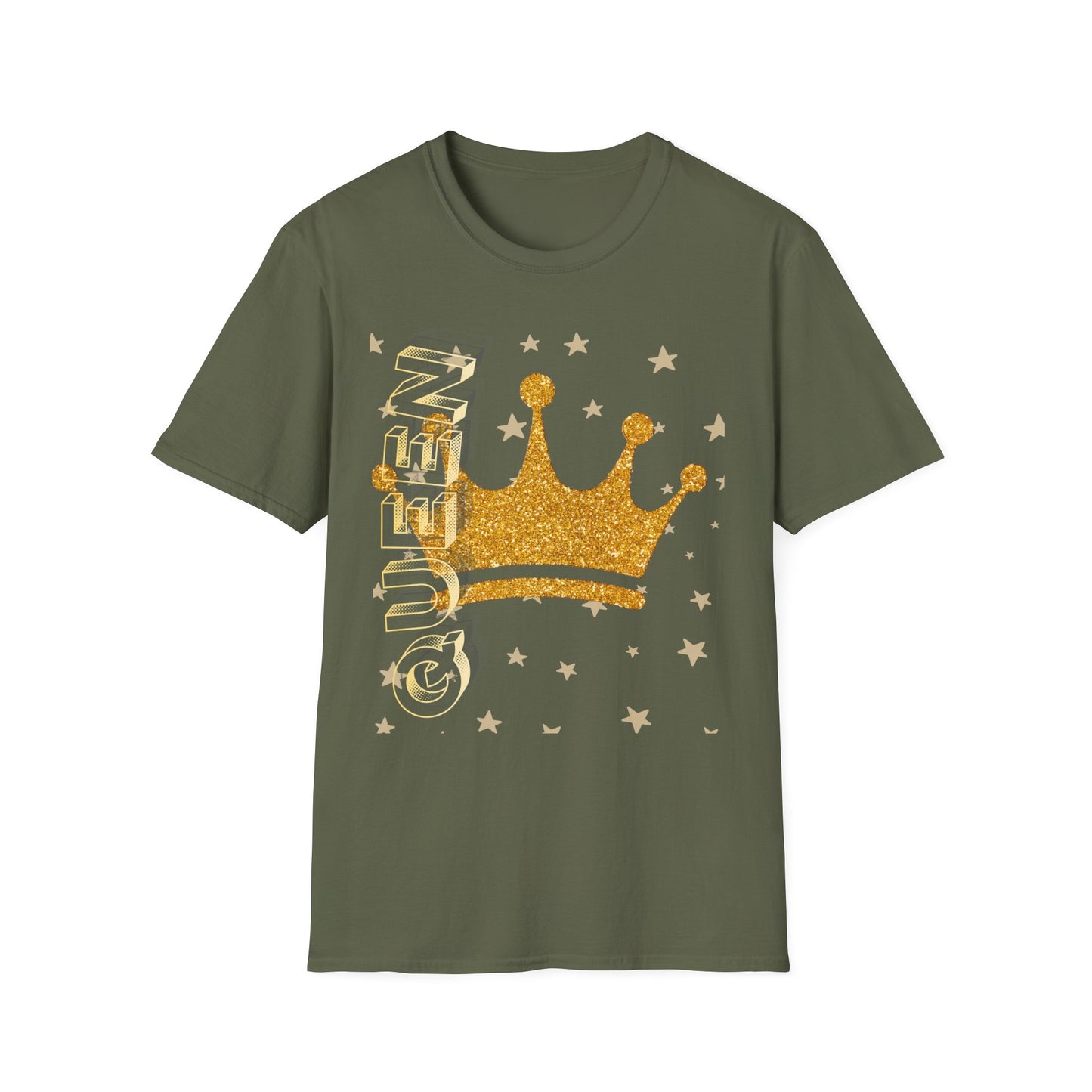 Gold Crown Tee — Glitter Queen Graphic T-Shirt