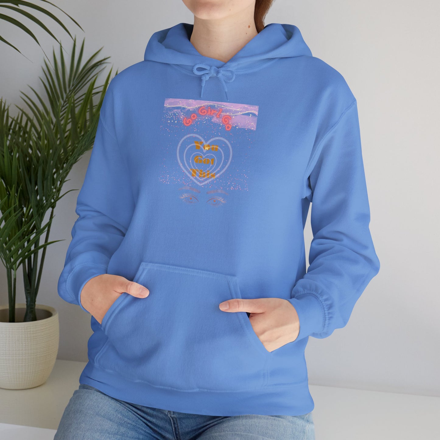Go Girl University Hoodie — 'You Got This' Motivational Pink Graphic Hoodie