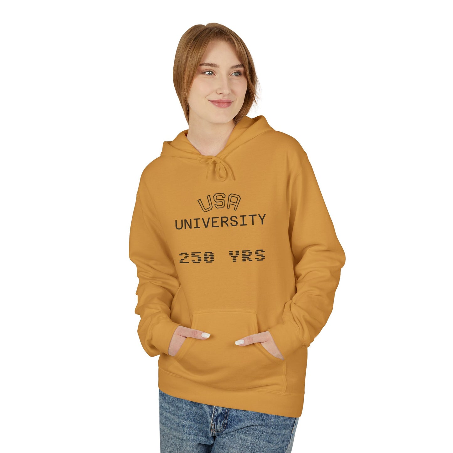 USA University 250 Yrs Hoodie — Patriotic Political Statement Graphic