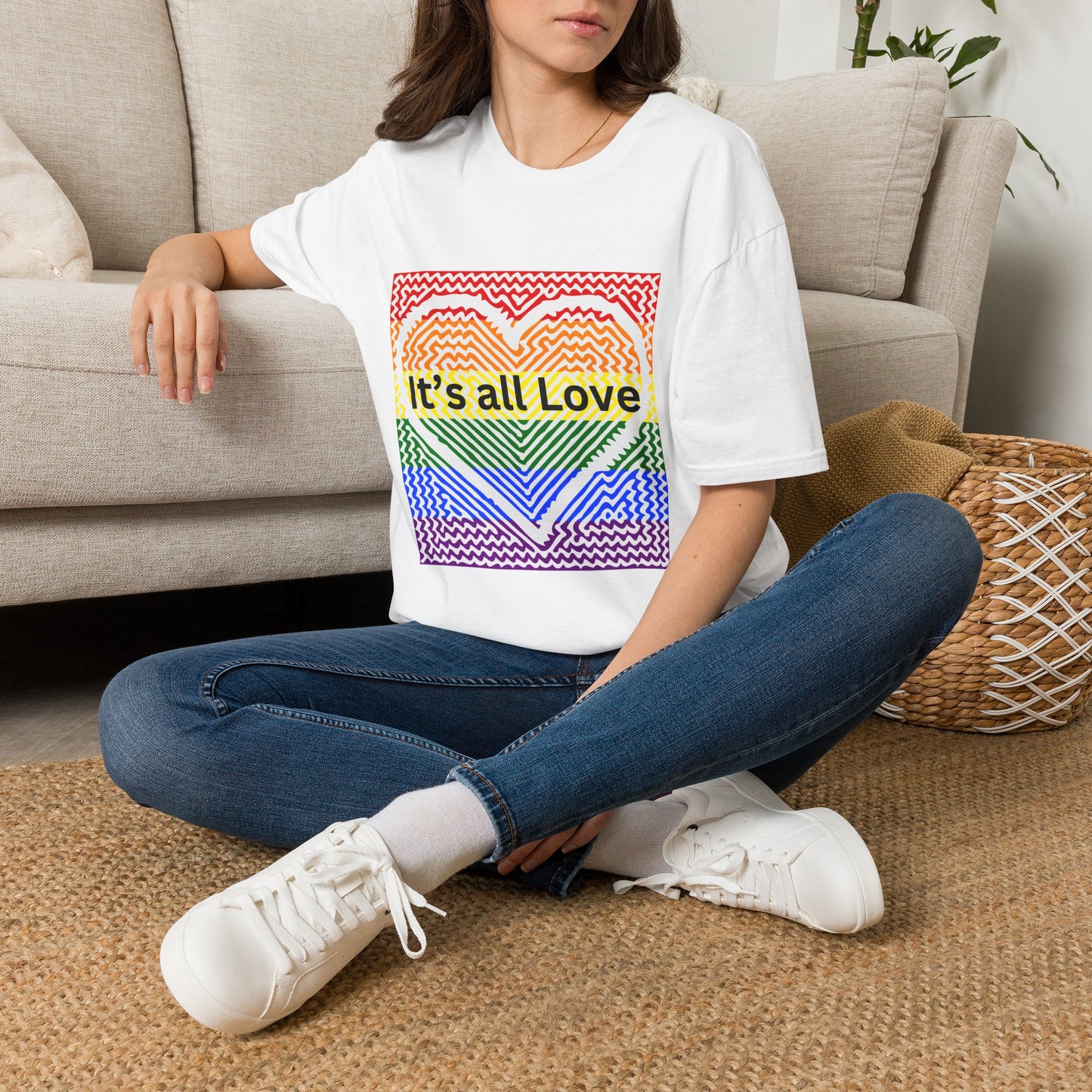 It's All Love Rainbow Heart T-Shirt