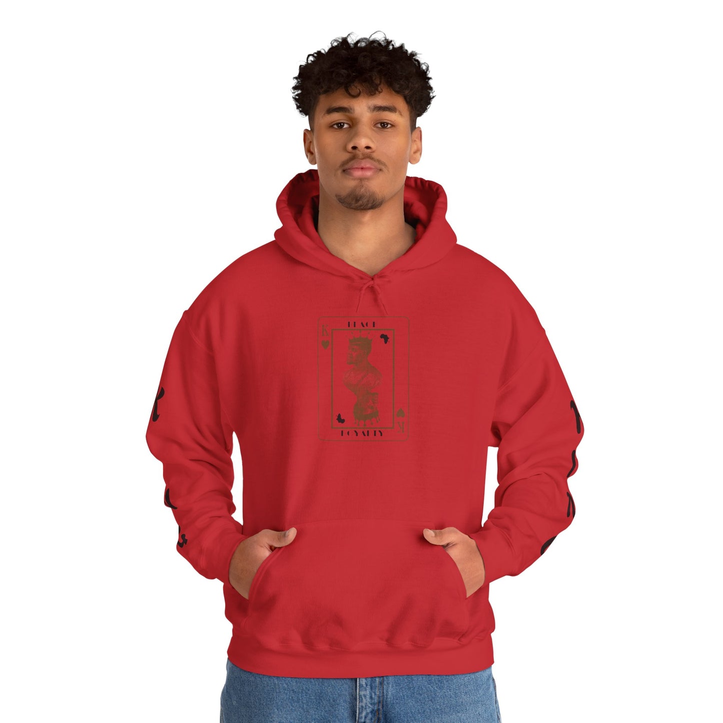 King of Hearts Hoodie — Classical Sculpture Playing Card Sweatshirt