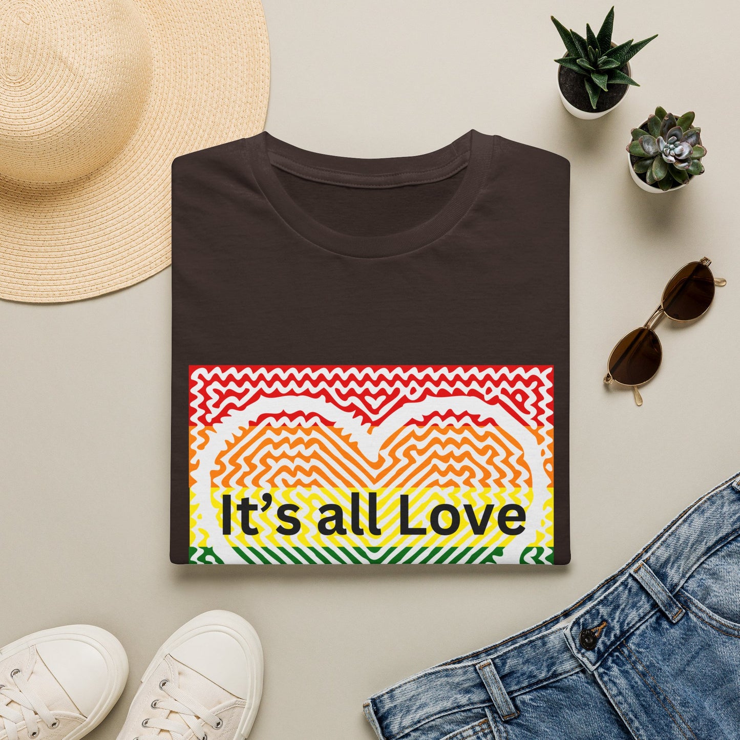 It's All Love Rainbow Heart T-Shirt