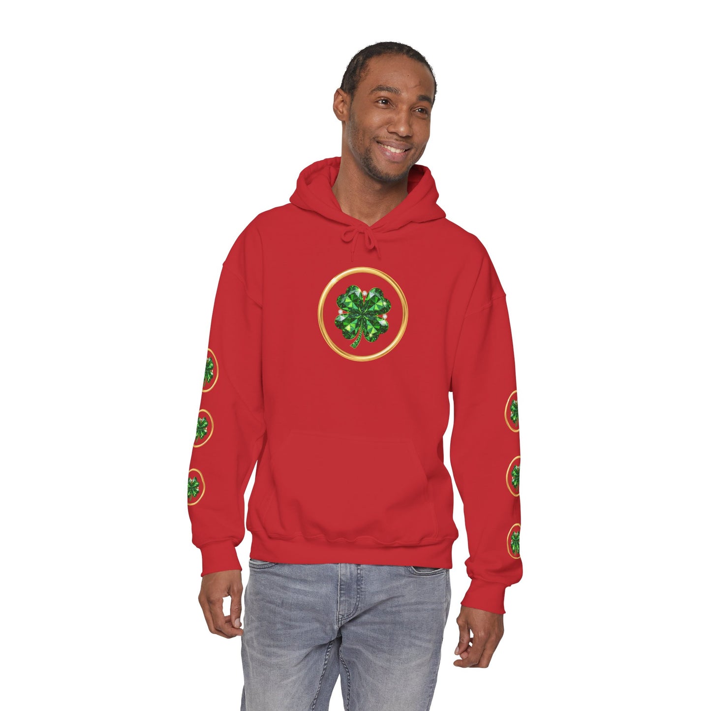 St. Patrick’s Day Lucky Pot Hoodie — Gold Pot of Money Shamrock Sweatshirt