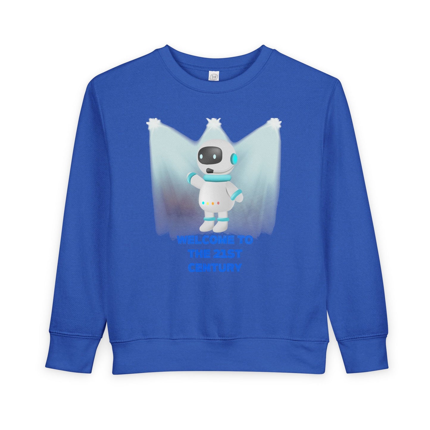 Toddler Sweatshirt - Cute Robot "Welcome to the 21st Century" Kids Crewneck
