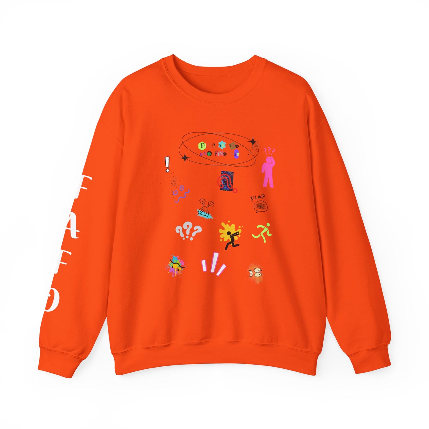 FAFO Comical and Colorful Design Unisex Crewneck Sweatshirt