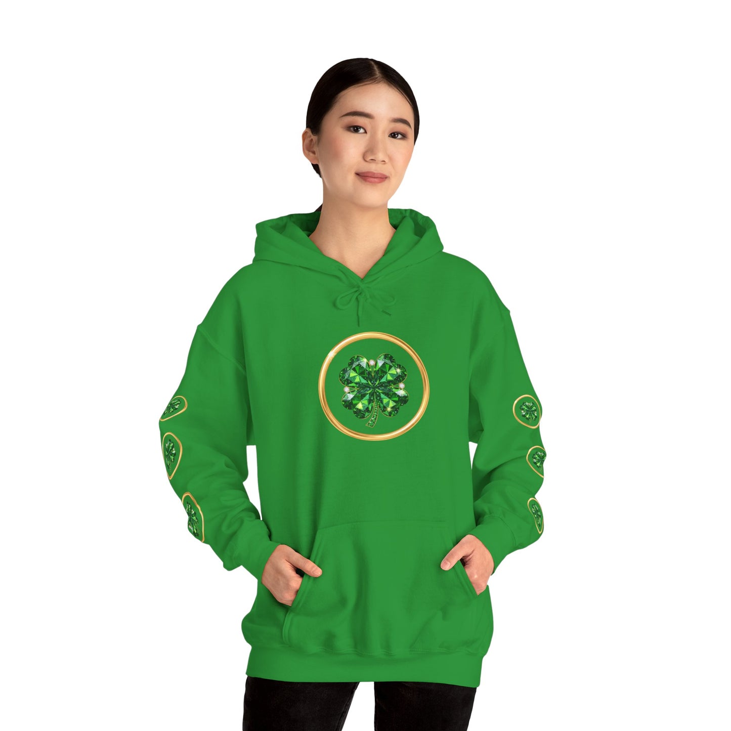St. Patrick’s Day Lucky Pot Hoodie — Gold Pot of Money Shamrock Sweatshirt