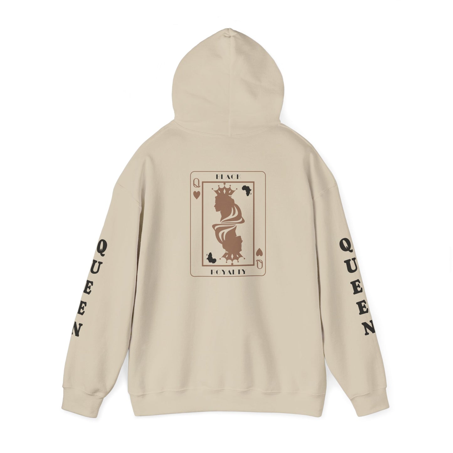 Queen of Hearts Card Hoodie — Graphic Playing Card Sweatshirt