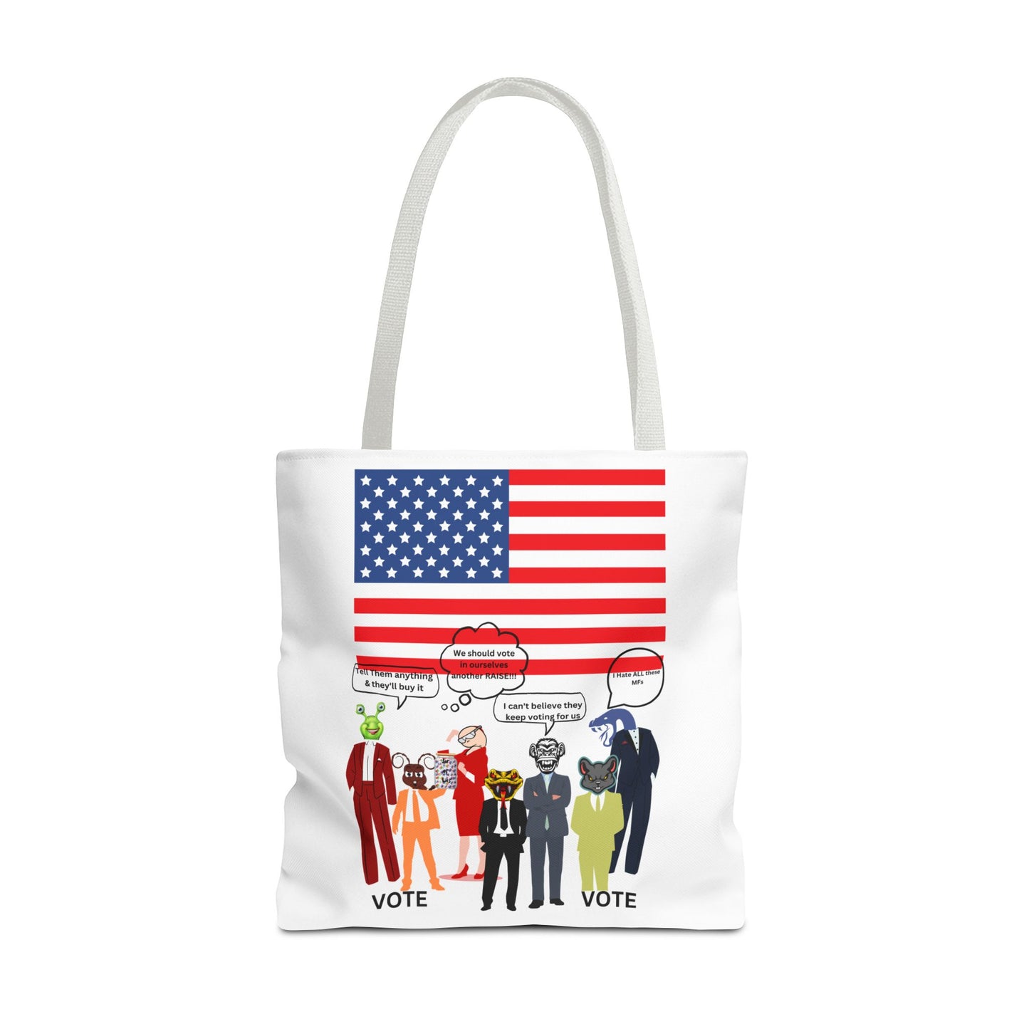 Patriotic Vote Tote Bag, Eco-Friendly Shopping Bag, Political Campaign Merchandise, Election Day Gift, USA Flag Design