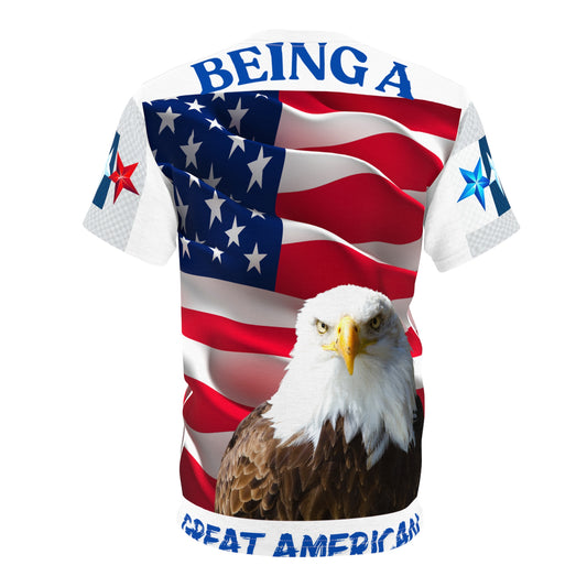 Patriotic Eagle Tee, American Pride T-Shirt, Independence Day Shirt, Great American Tee, Unisex Flag Tee,