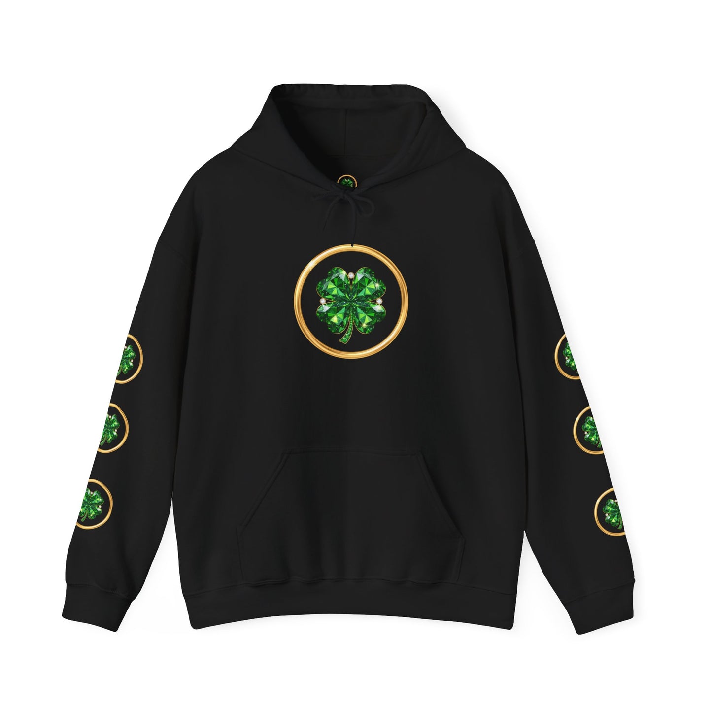 St. Patrick’s Day Lucky Pot Hoodie — Gold Pot of Money Shamrock Sweatshirt