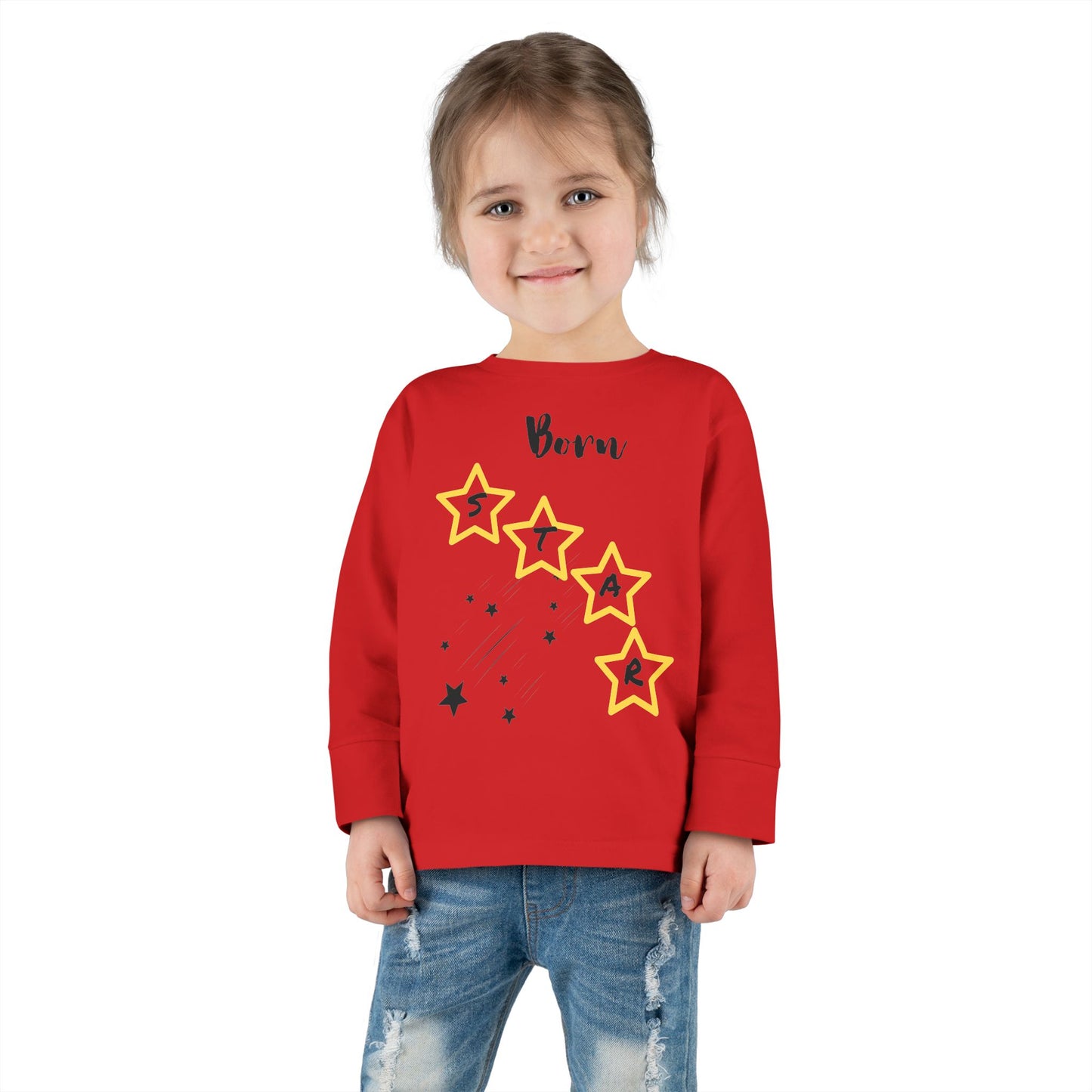 Toddler Long Sleeve Tee - Born Star Graphic Shirt