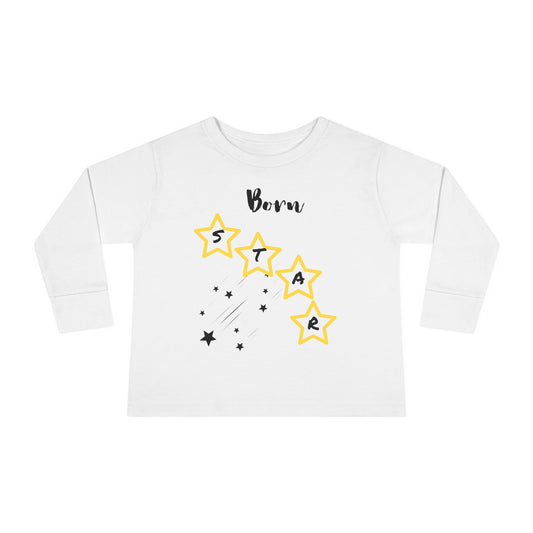 Toddler Long Sleeve Tee - Born Star Graphic Shirt