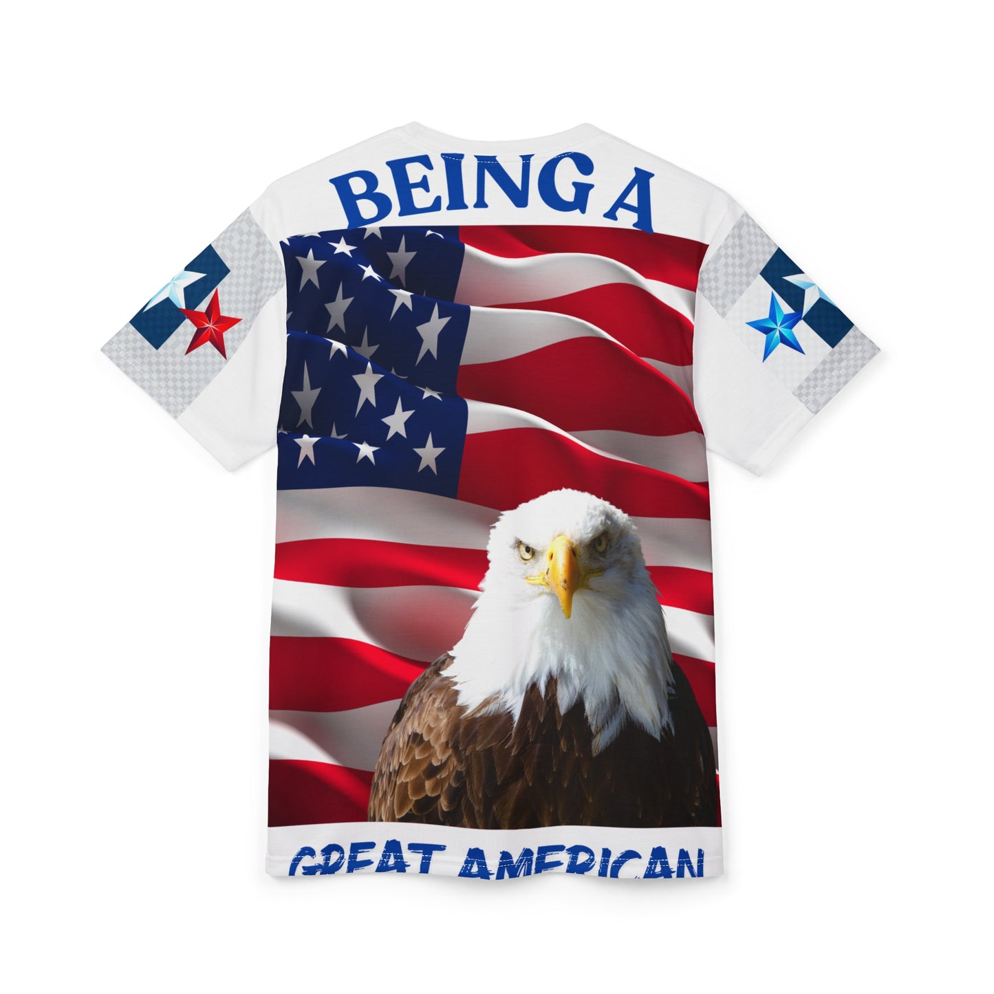Patriotic Eagle Tee, American Pride T-Shirt, Independence Day Shirt, Great American Tee, Unisex Flag Tee,