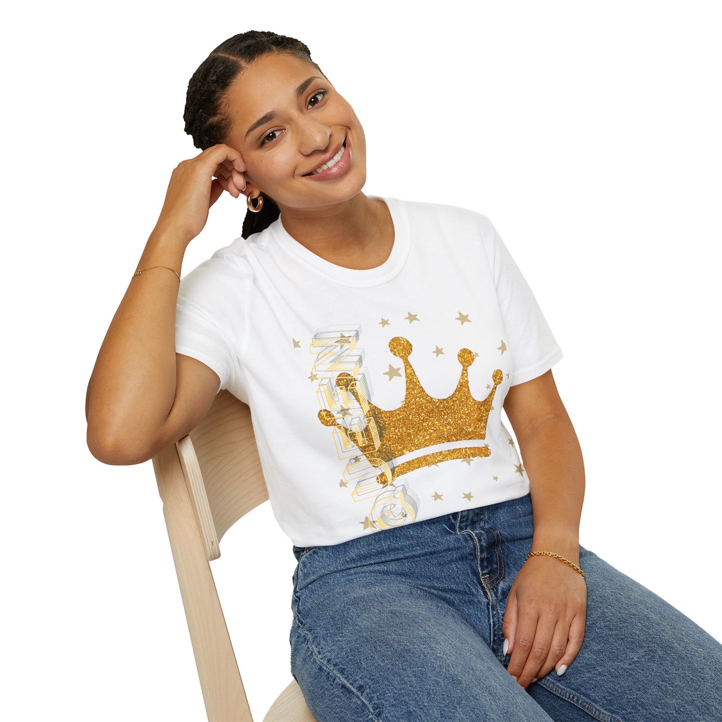 Gold Crown Tee — Glitter Queen Graphic T-Shirt