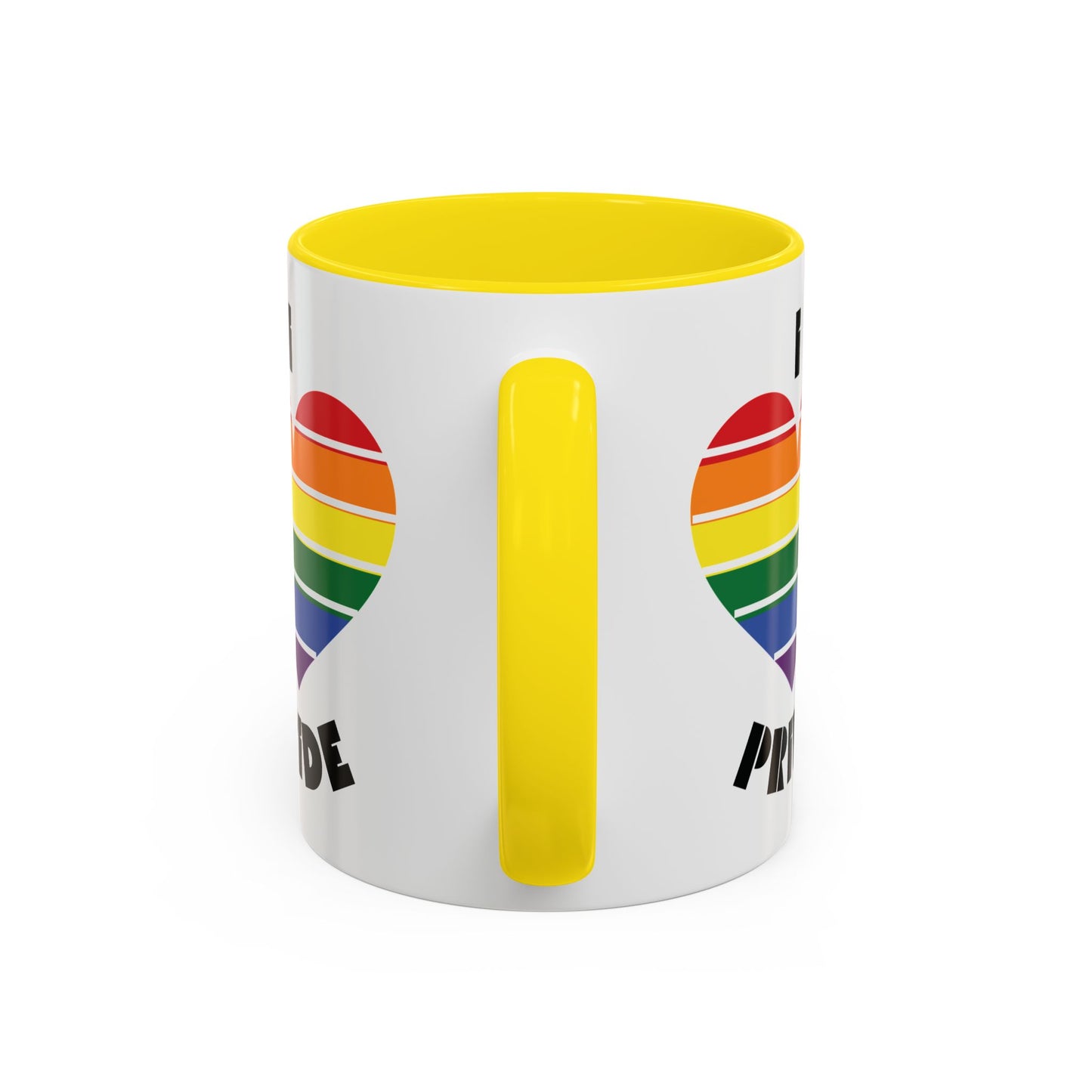 I Heart Pride Accent Coffee Mug – Rainbow Love 11/15oz