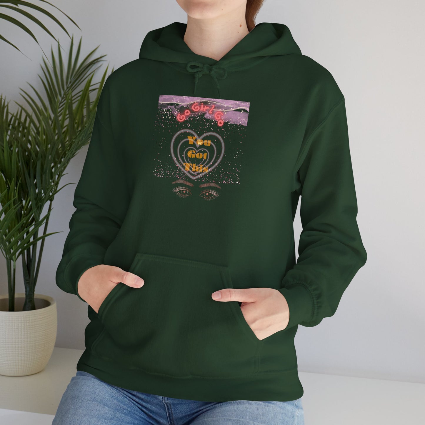Go Girl University Hoodie — 'You Got This' Motivational Pink Graphic Hoodie