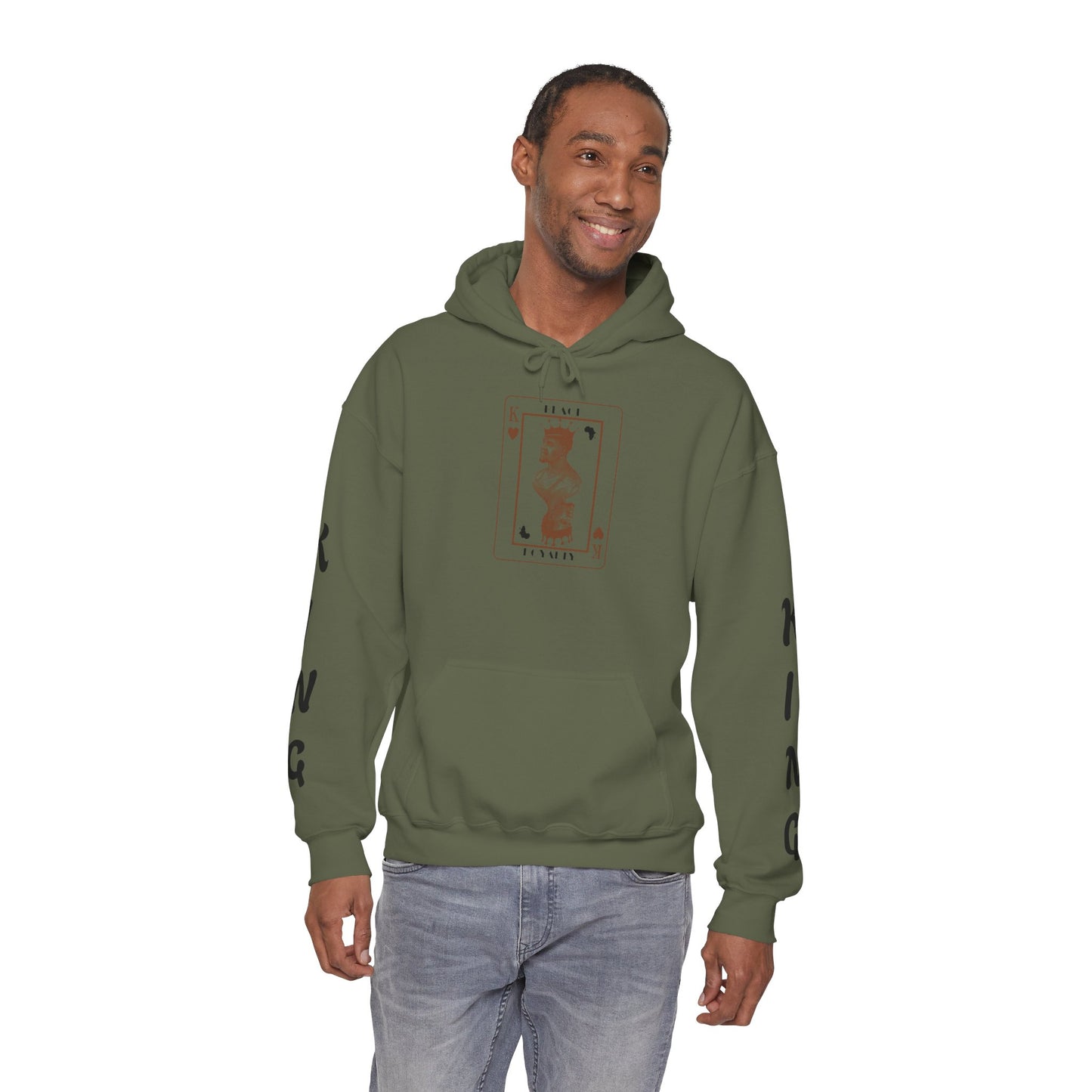 King of Hearts Hoodie — Classical Sculpture Playing Card Sweatshirt