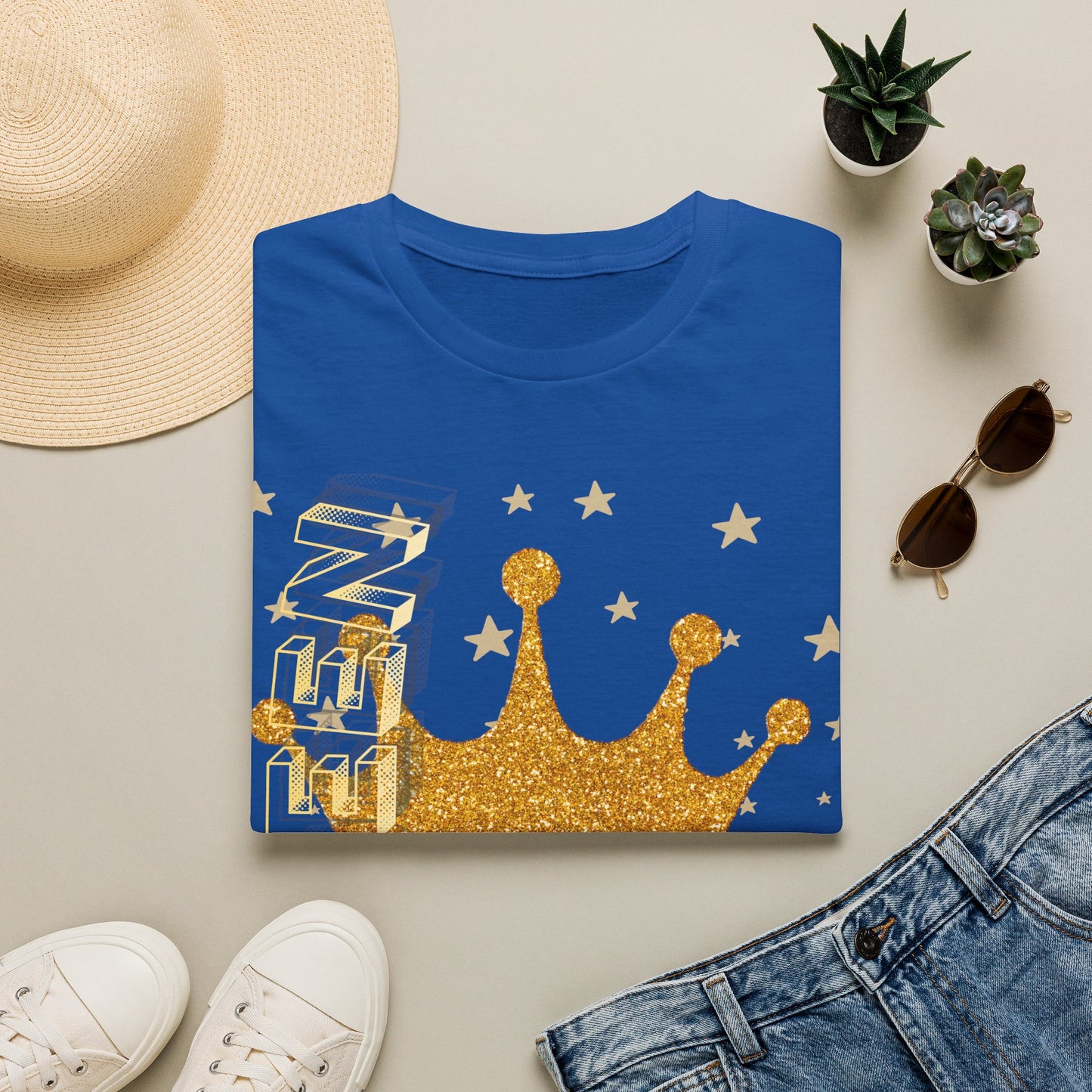 Gold Crown Tee — Glitter Queen Graphic T-Shirt