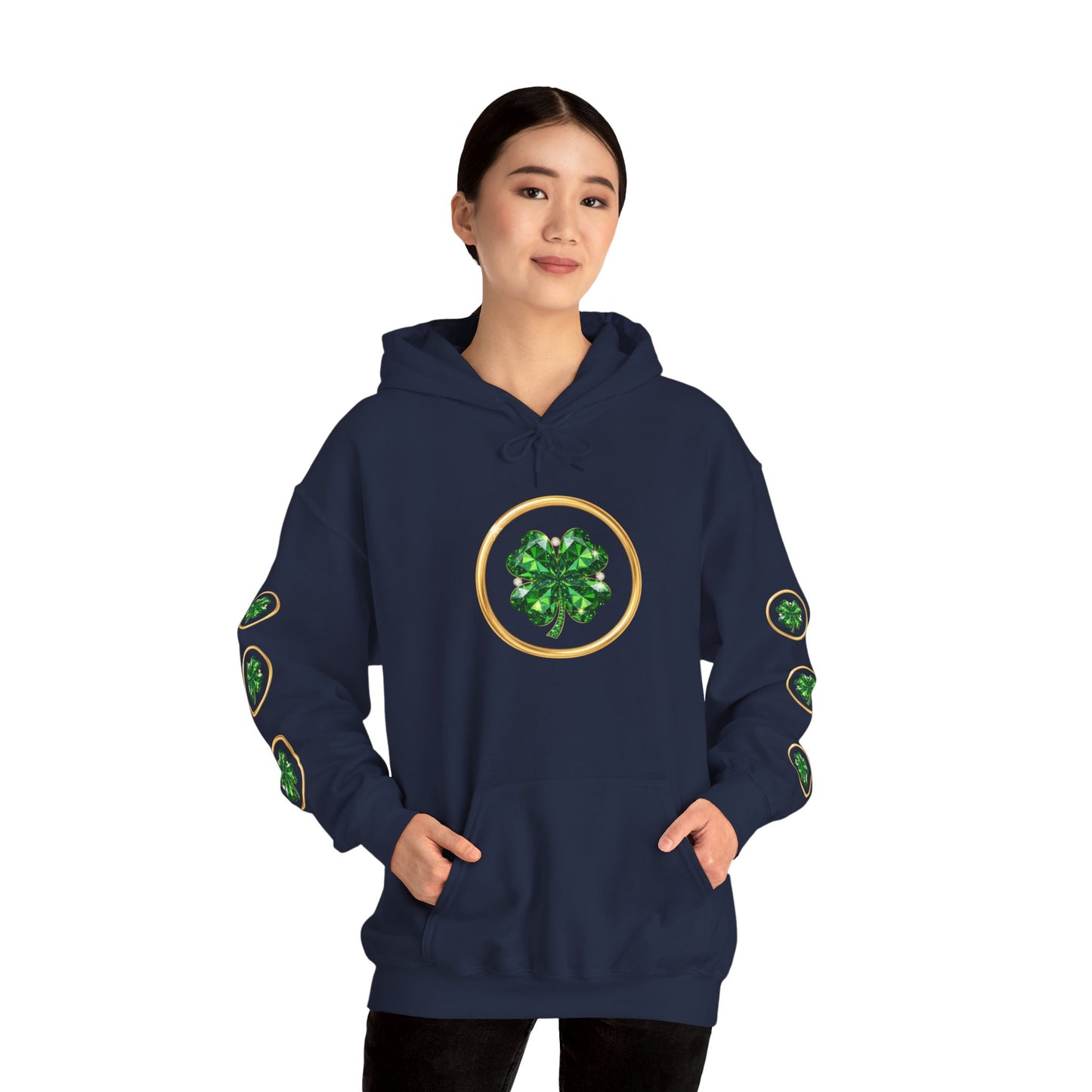 St. Patrick’s Day Lucky Pot Hoodie — Gold Pot of Money Shamrock Sweatshirt