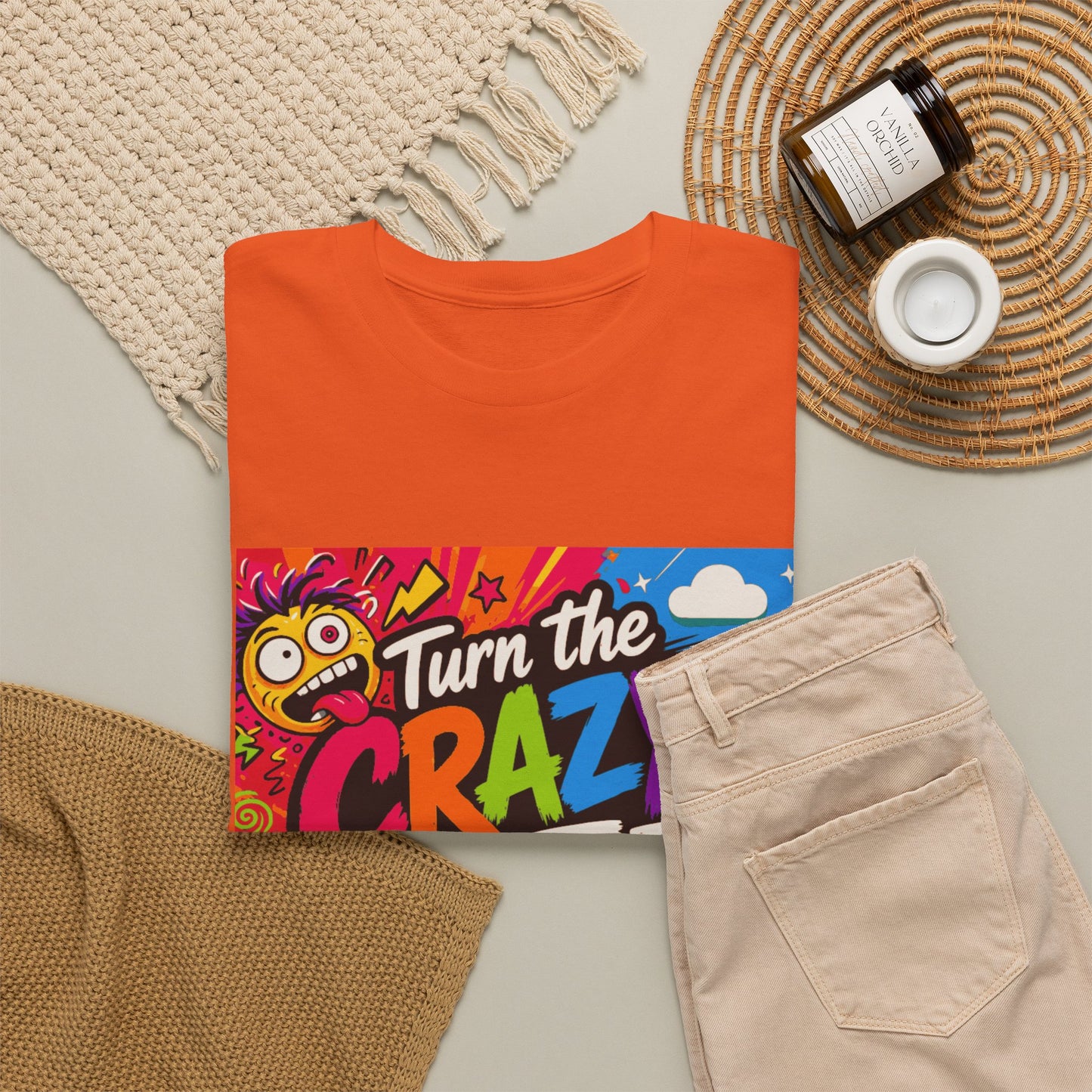 Turn the Crazy Off T-Shirt — Funny Retro Graphic Tee with On/Off Switch